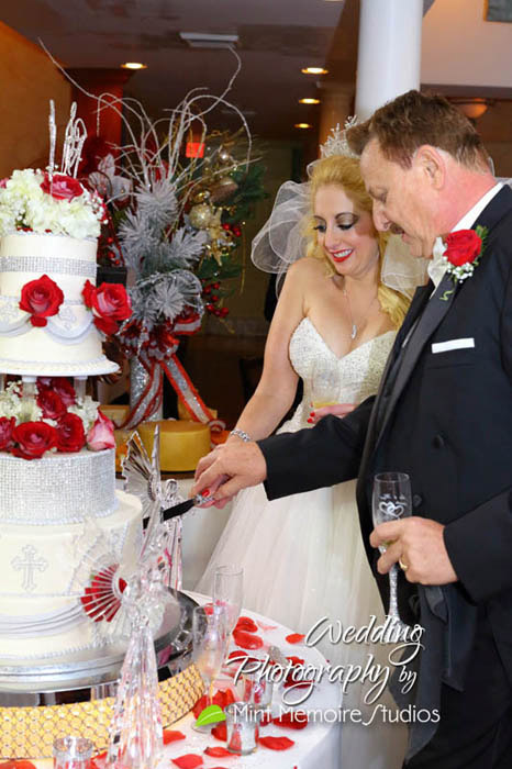 cutting the cake